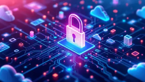 Secure digital lock cloud servers ai neural networks enterprise data protection