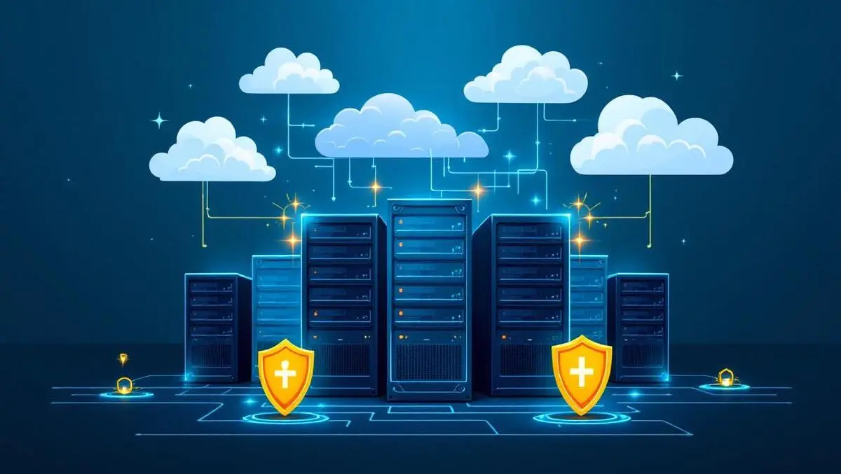 Secure data center server racks protective shields cloud data backup recovery