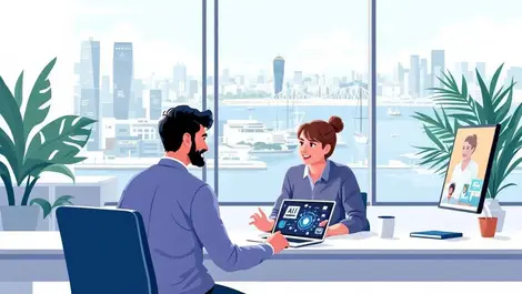 Modern nz office auckland skyline flexible work ai recruitment