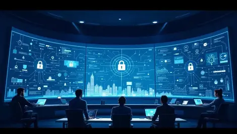 Modern cybersecurity ops center night san francisco collab scene
